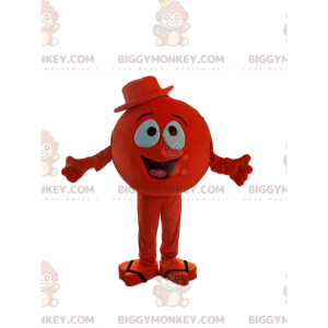 BIGGYMONKEY™ Little Round Red Man Mascot Costume With Hat –