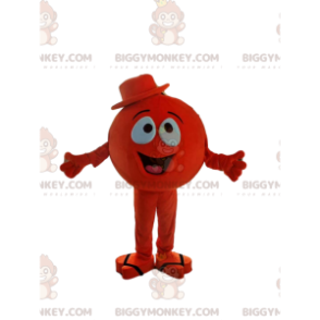 BIGGYMONKEY™ Costume da mascotte da omino rosso rotondo con