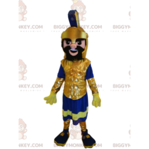 Romersk kriger BIGGYMONKEY™ maskotkostume med smuk gylden hjelm