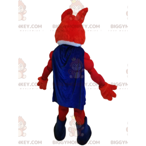 BIGGYMONKEY™ Röd och blå varg-superhjältemaskotdräkt -