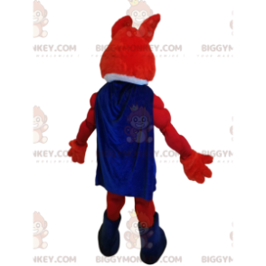 BIGGYMONKEY™ Costume da mascotte da supereroe lupo rosso e blu