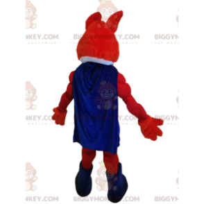 BIGGYMONKEY™ Rot-blaues Wolf-Superhelden-Maskottchen-Kostüm -