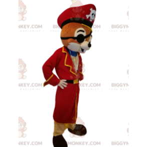 Traje de mascote de esquilo BIGGYMONKEY™ com roupa de pirata –