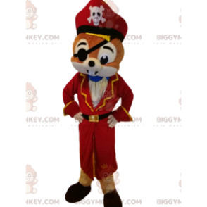 Traje de mascote de esquilo BIGGYMONKEY™ com roupa de pirata –