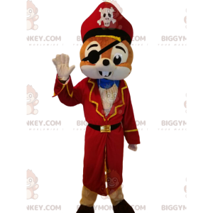 Traje de mascote de esquilo BIGGYMONKEY™ com roupa de pirata –