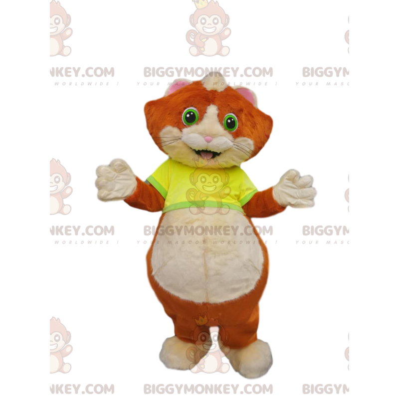 BIGGYMONKEY™ Disfraz de mascota de Little Ginger y White Cat