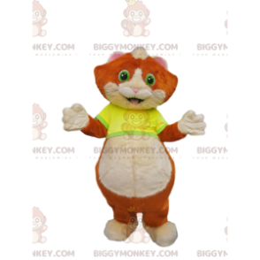 Costume de mascotte BIGGYMONKEY™ de petit chat roux et blanc