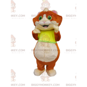 Costume de mascotte BIGGYMONKEY™ de petit chat roux et blanc