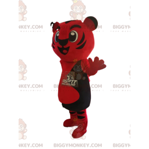 Costume da mascotte BIGGYMONKEY™ tigre rossa e nera molto