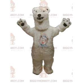 Costume da mascotte da feroce orso polare BIGGYMONKEY™. costume