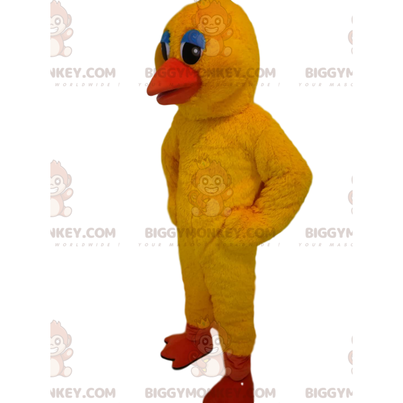 Disfraz de mascota BIGGYMONKEY™ Pato amarillo con ojos