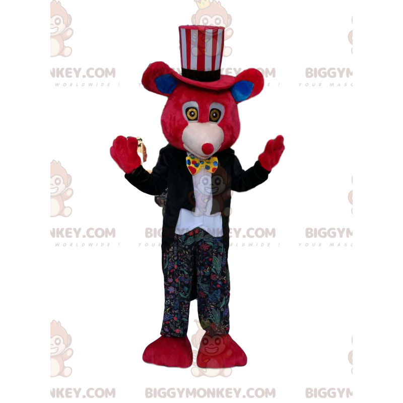 Costume da mascotte dell'orso rosso BIGGYMONKEY™ con costume da