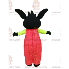 Costume de mascotte BIGGYMONKEY™ de lapin noir avec une