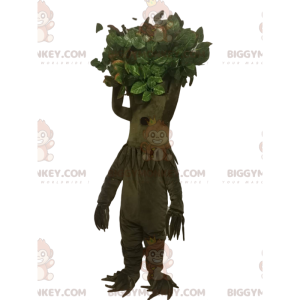 BIGGYMONKEY™ mascottekostuum van kaki boom met schattige kroon