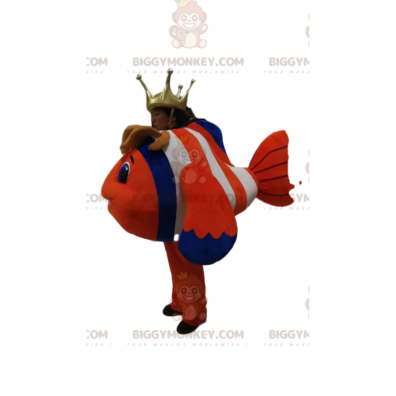 Costume de mascotte BIGGYMONKEY™ de poisson clown. Costume de