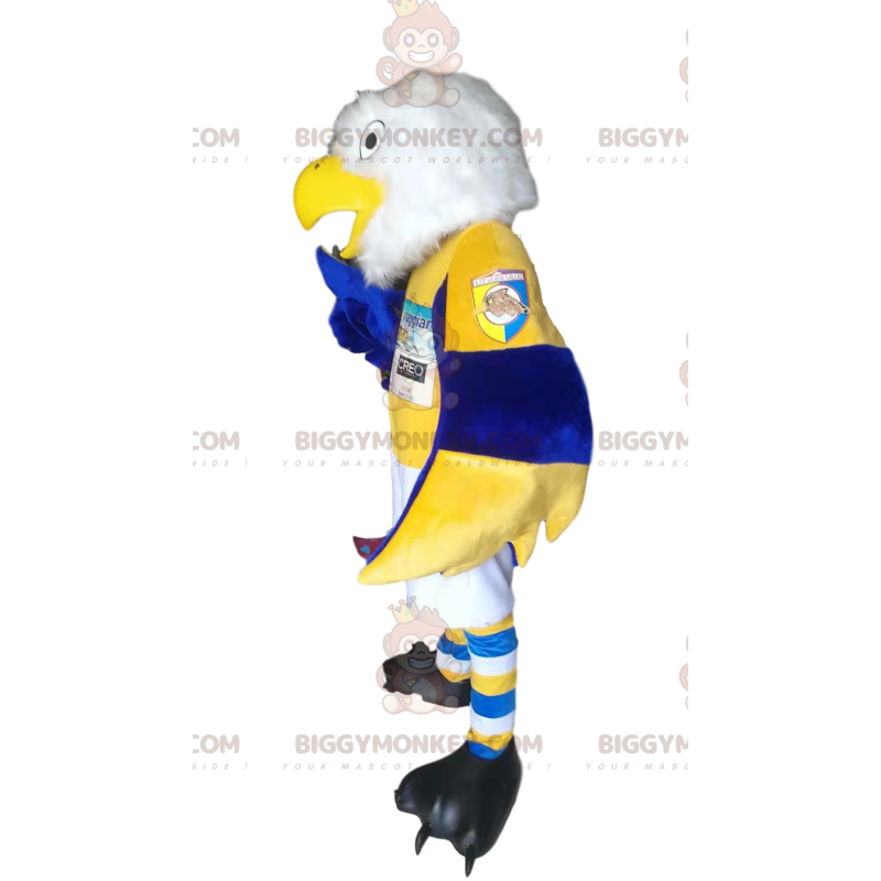 BIGGYMONKEY™ Mascot Costume Yellow White And Sizes L (175-180CM)