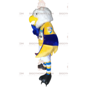 Costume de mascotte BIGGYMONKEY™ d'aigle royal blanc en tenue