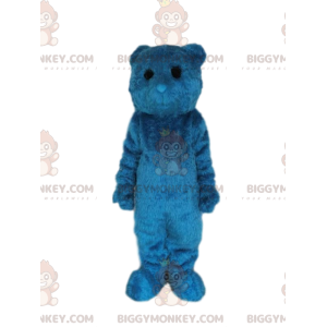 BIGGYMONKEY™ Mascot Costume Blue Bear with Black Eyes –