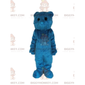 BIGGYMONKEY™ Mascottekostuum Blauwe beer met zwarte ogen -