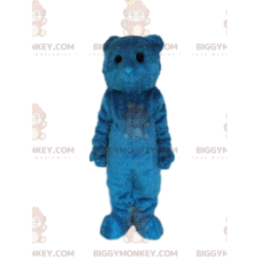 Traje de mascote BIGGYMONKEY™ Urso Azul com Olhos Pretos –