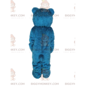 BIGGYMONKEY™ Mascot Costume Blue Bear with Black Eyes –