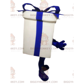 Wit en blauw geschenkpakket BIGGYMONKEY™ mascottekostuum -