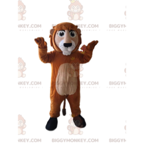 Brown and Tan Lion BIGGYMONKEY™ Mascot Costume. lion costume –