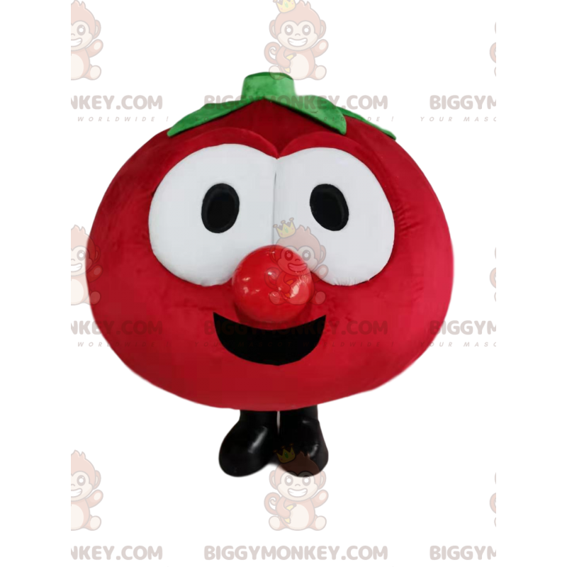 Sehr fröhliches rotes Tomaten-BIGGYMONKEY™-Maskottchen-Kostüm -