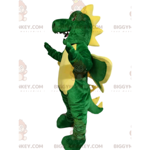 Πράσινη και κίτρινη στολή μασκότ BIGGYMONKEY™ Fun Dragon -