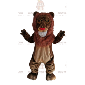 Kostým maskota s hnědým lvím srdcem BIGGYMONKEY™ –
