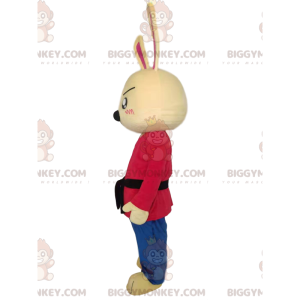 Costume de mascotte BIGGYMONKEY™ de lapin avec une ceinture