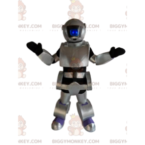 Gray and Black Robot BIGGYMONKEY™ Mascot Costume. robot costume