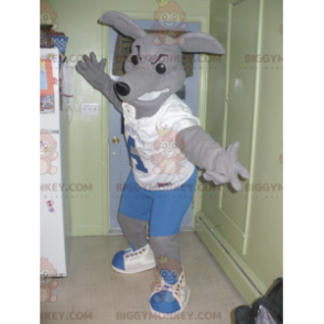 Kostium maskotki szarego kangura BIGGYMONKEY™ w