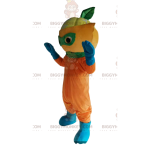 Citroen hoofd gemaskerd personage BIGGYMONKEY™ mascottekostuum