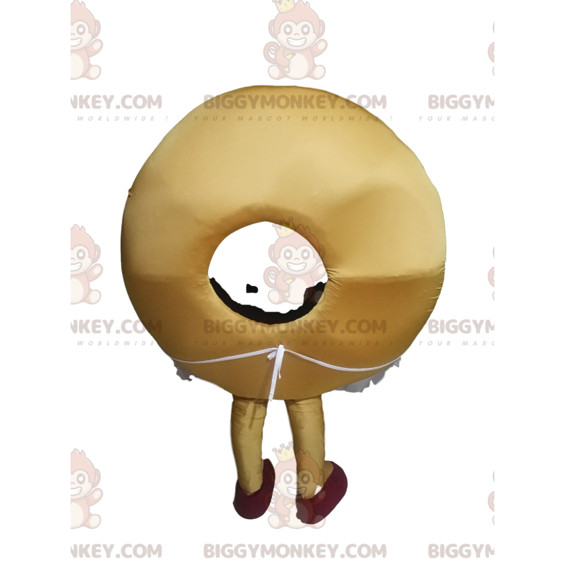 Donut BIGGYMONKEY™ Mascot Costume with Cute Smile and Apron –