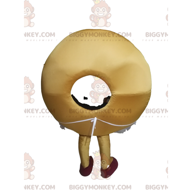 Donut BIGGYMONKEY™ maskotdräkt med sött leende och förkläde -