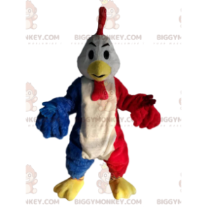 Traje de Mascote BIGGYMONKEY™ Galo Tricolor Com Crista