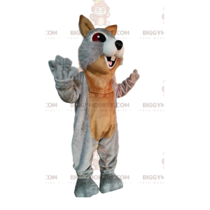 Costume de mascotte BIGGYMONKEY™ d'écureuil gris et marron très