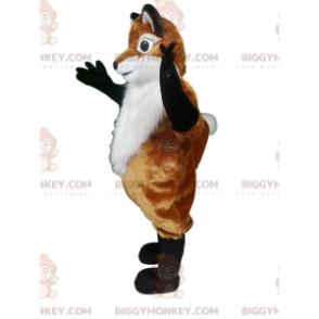 Costume mascotte BIGGYMONKEY™ Fox marrone e bianco -