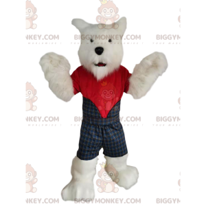 Costume de mascotte BIGGYMONKEY™ de Westie, le chien écossais