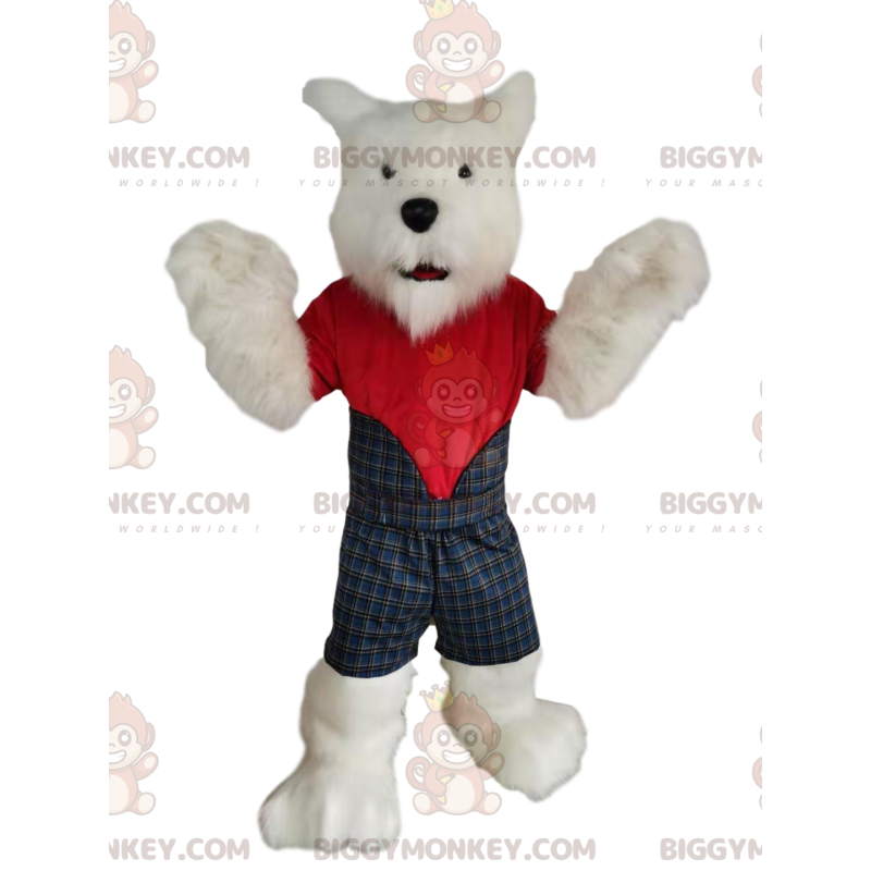 Kostým skotského psa Westie BIGGYMONKEY™ se skotským outfitem!