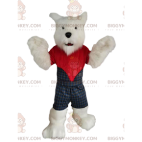 Costume de mascotte BIGGYMONKEY™ de Westie, le chien écossais