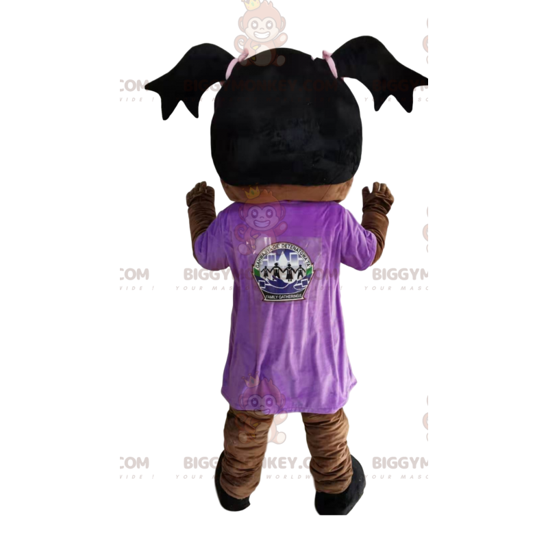 BIGGYMONKEY™-mascottekostuum voor klein meisje met paarse trui