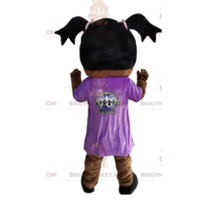 Fato de mascote de menina BIGGYMONKEY™ com jersey roxo e