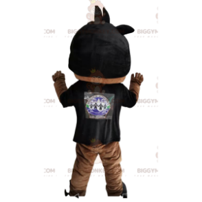 BIGGYMONKEY™ Costume da mascotte per ragazzino con maglia nera