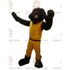 Costume de mascotte BIGGYMONKEY™ de chien marron avec une tenue