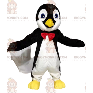 Traje de mascote BIGGYMONKEY™ Pinguim preto e branco com