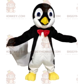 BIGGYMONKEY™ Mascot Costume Black and White Penguin with Red