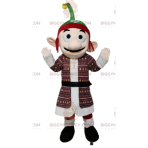 Costume de mascotte BIGGYMONKEY™ de lutin avec un chapeau rouge