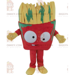 Traje de mascote BIGGYMONKEY™ de pincel vermelho com salpicos